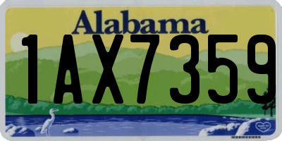 AL license plate 1AX7359