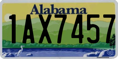 AL license plate 1AX7457