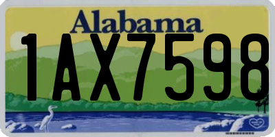 AL license plate 1AX7598