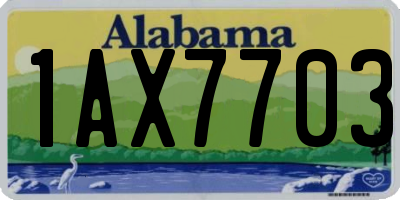 AL license plate 1AX7703