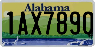 AL license plate 1AX7890