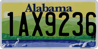 AL license plate 1AX9236