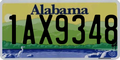 AL license plate 1AX9348