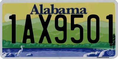 AL license plate 1AX9501