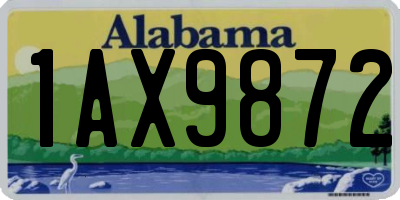 AL license plate 1AX9872