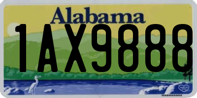 AL license plate 1AX9888