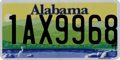 AL license plate 1AX9968