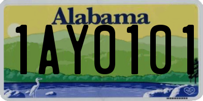 AL license plate 1AY0101