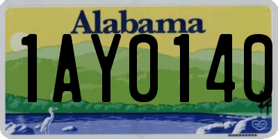 AL license plate 1AY0140