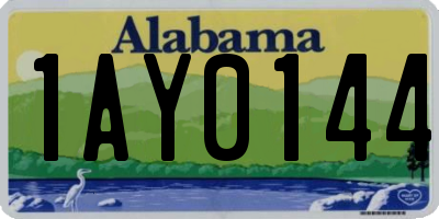 AL license plate 1AY0144
