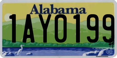 AL license plate 1AY0199