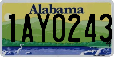 AL license plate 1AY0243
