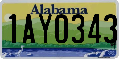 AL license plate 1AY0343
