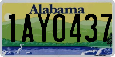 AL license plate 1AY0437