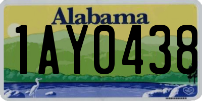 AL license plate 1AY0438
