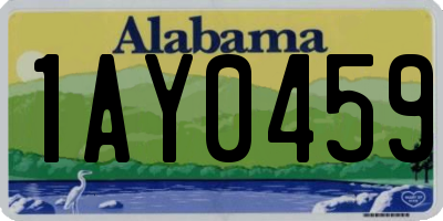 AL license plate 1AY0459