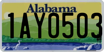 AL license plate 1AY0503