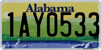 AL license plate 1AY0533