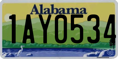 AL license plate 1AY0534