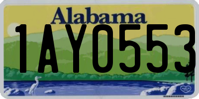 AL license plate 1AY0553