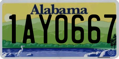 AL license plate 1AY0667