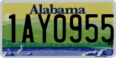 AL license plate 1AY0955