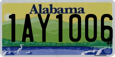 AL license plate 1AY1006