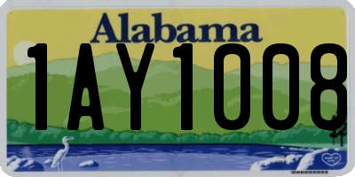 AL license plate 1AY1008