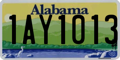 AL license plate 1AY1013