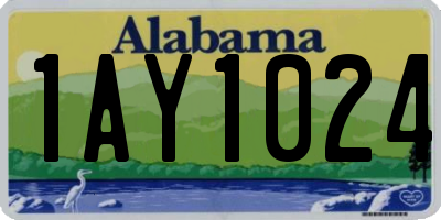 AL license plate 1AY1024