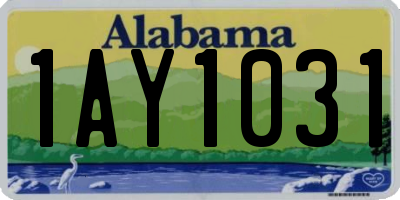 AL license plate 1AY1031