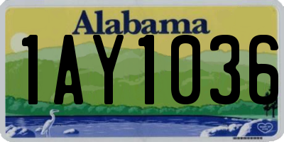 AL license plate 1AY1036