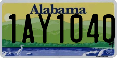 AL license plate 1AY1040