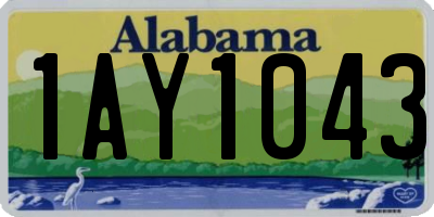 AL license plate 1AY1043