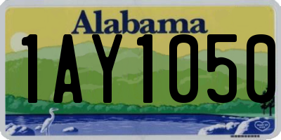 AL license plate 1AY1050