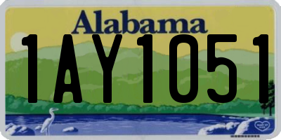 AL license plate 1AY1051