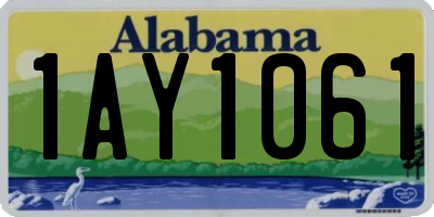 AL license plate 1AY1061