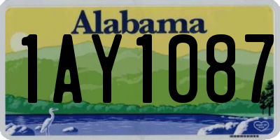 AL license plate 1AY1087