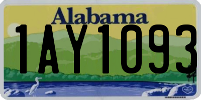 AL license plate 1AY1093