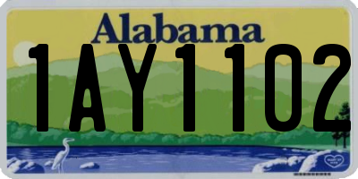 AL license plate 1AY1102