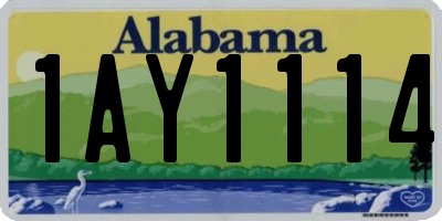 AL license plate 1AY1114