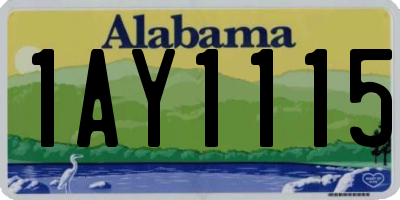 AL license plate 1AY1115