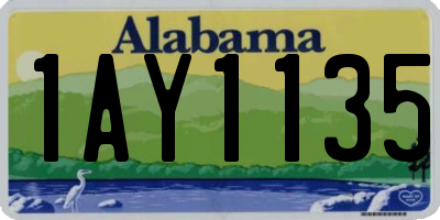 AL license plate 1AY1135