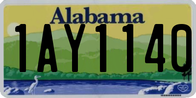 AL license plate 1AY1140