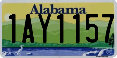 AL license plate 1AY1157