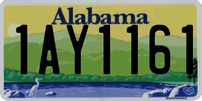 AL license plate 1AY1161