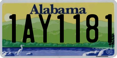 AL license plate 1AY1181