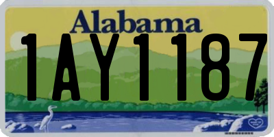 AL license plate 1AY1187