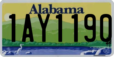 AL license plate 1AY1190