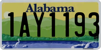 AL license plate 1AY1193